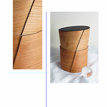 Eicheurne kreuzfoermig überlappt